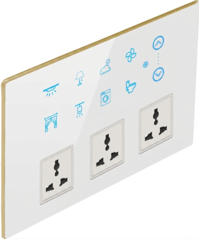 AURELIA 12 Module –   8 Switch + 1 Fan + 3 Universal Socket