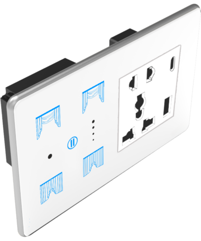AURELIA 4 Module –   2 Curtain + 5 Pin Universal Socket