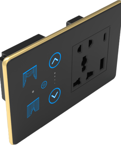 AURELIA 4 Module –   1 Fan + 1 Curtain + 5 Pin Universal Socket