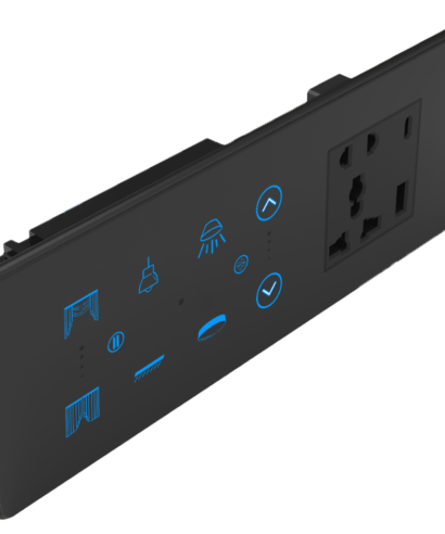 AURELIA 8 Module –   4 Switch  + 1 Fan + 1 Curtain + 1 Universal Socket