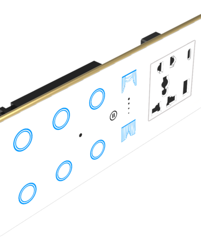 AURELIA 8 Module –   6 Switch  + 1 Curtain + 1 Universal Socket